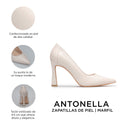 ANTONELLA | ZAPATILLA DE PIEL MARFIL