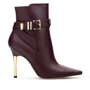 CRISTINA | BOTÍN DE PIEL VINO