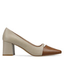 Amira - Zapatillas de Piel Taupe/Café | Davenia
