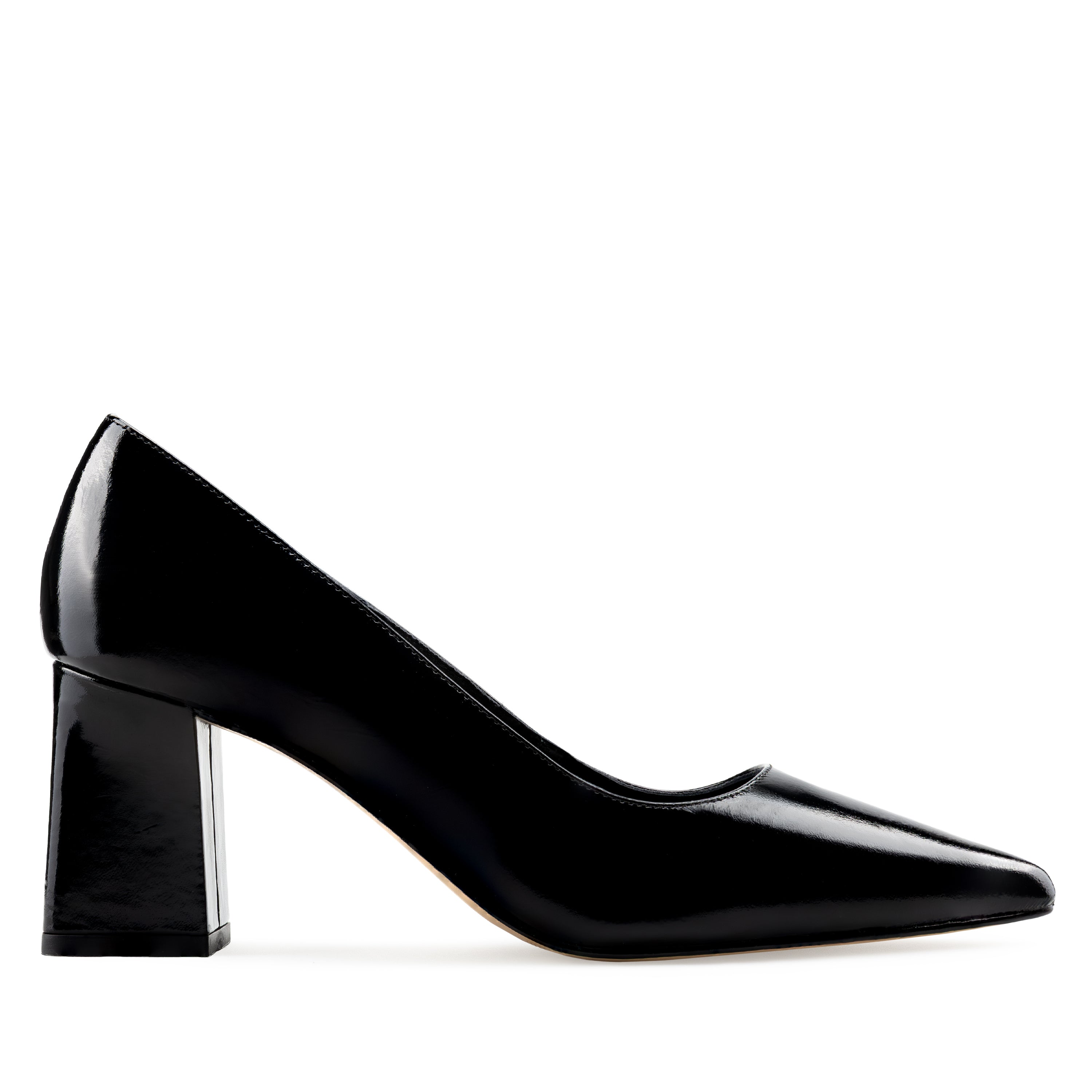 Tania - Zapatillas de Piel Charol Negras | Davenia