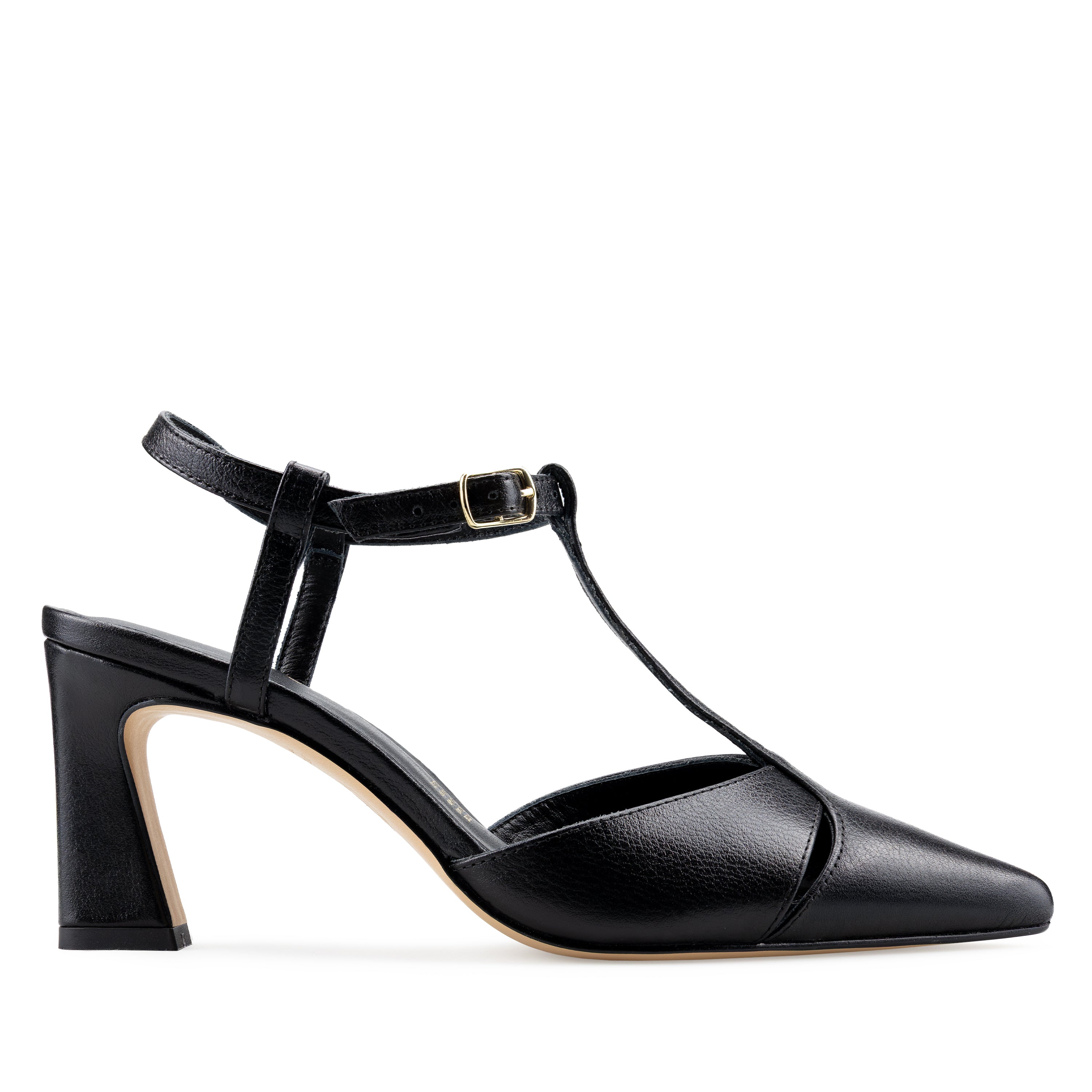 Magnolia - Zapatillas de Piel Negro| Davenia