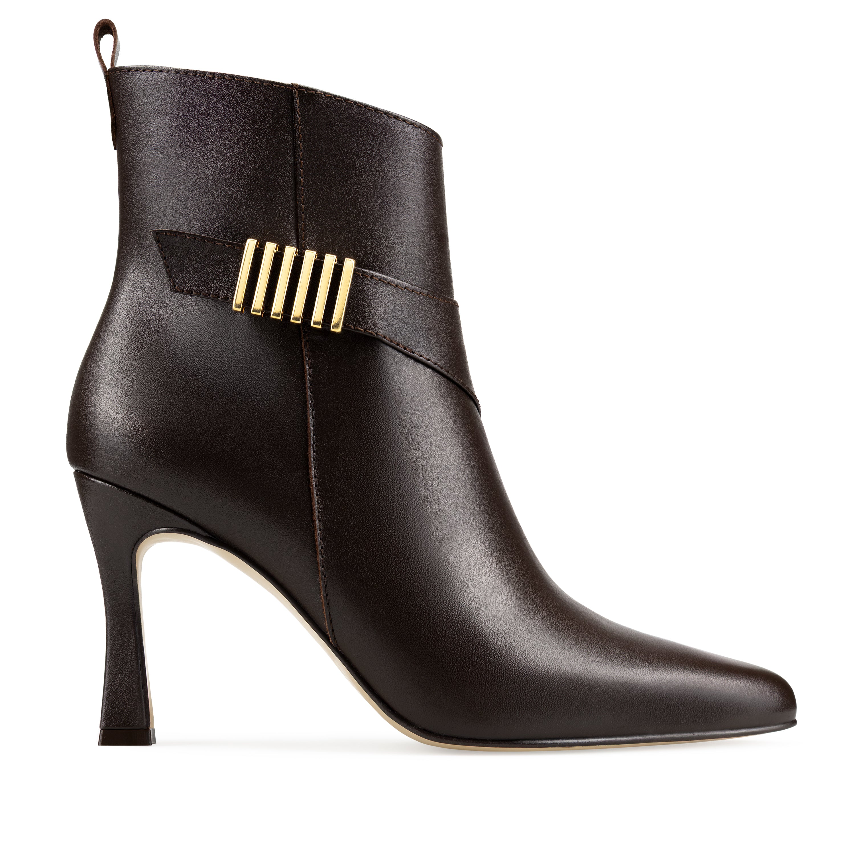 Alondra - Botines de Piel Café