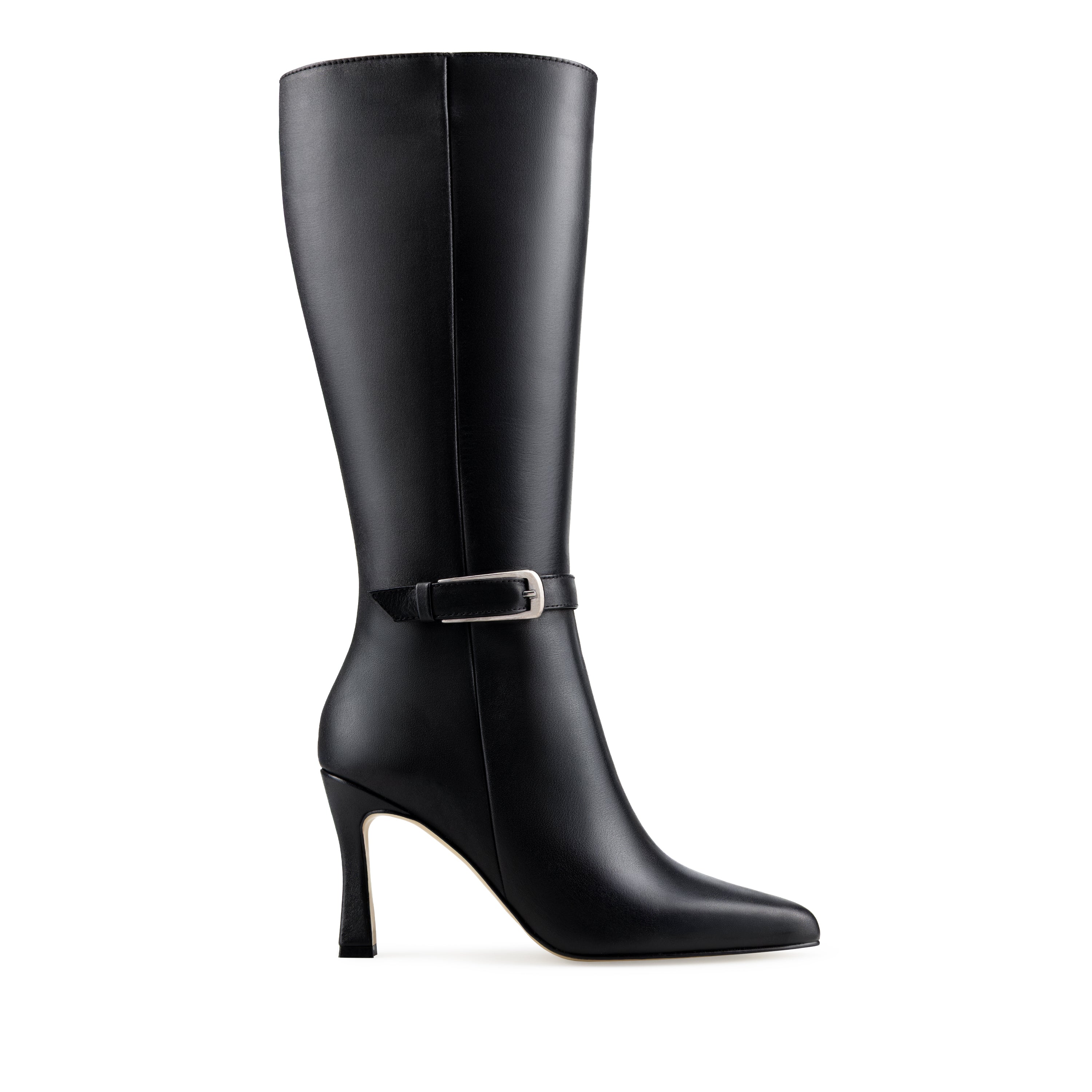 Victoria - Bota Larga De Piel Negro