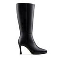 IZEL | BOTA LARGA DE PIEL NEGRO