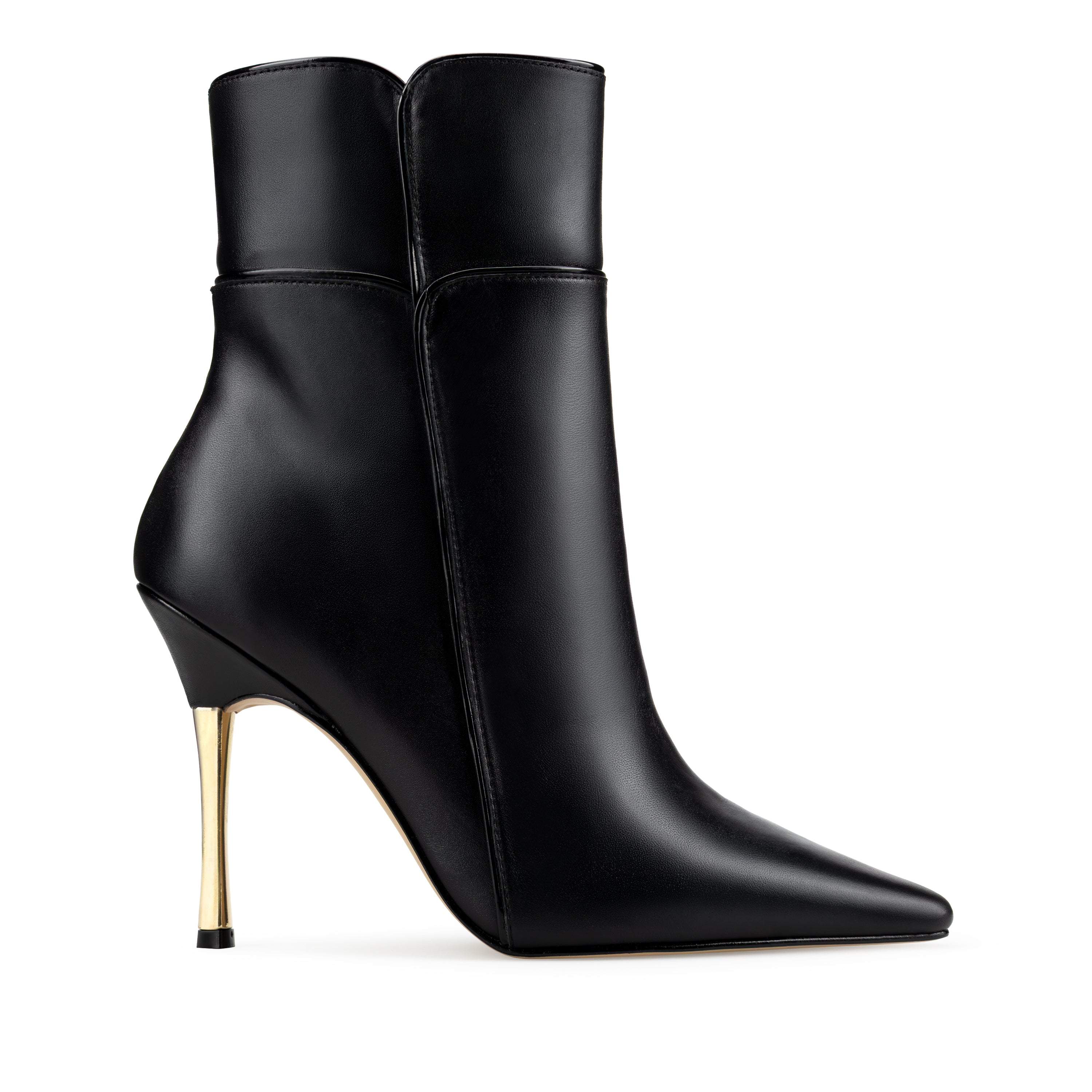 Raquel - Botines de Piel Negros