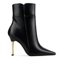Raquel - Botines de Piel Negros