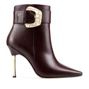 Alba - Botines de Piel Vino
