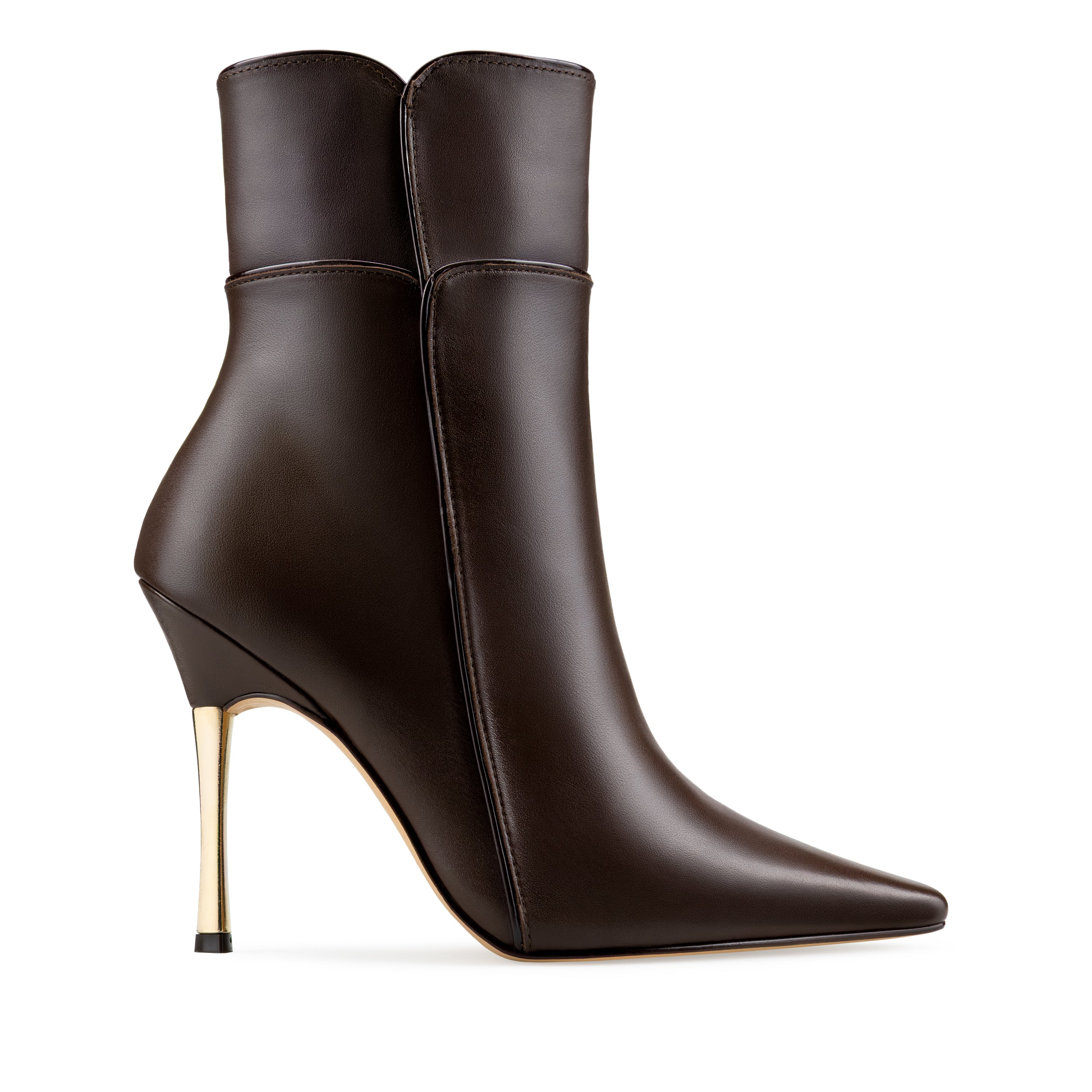 Raquel - Botines de Piel Chocolate