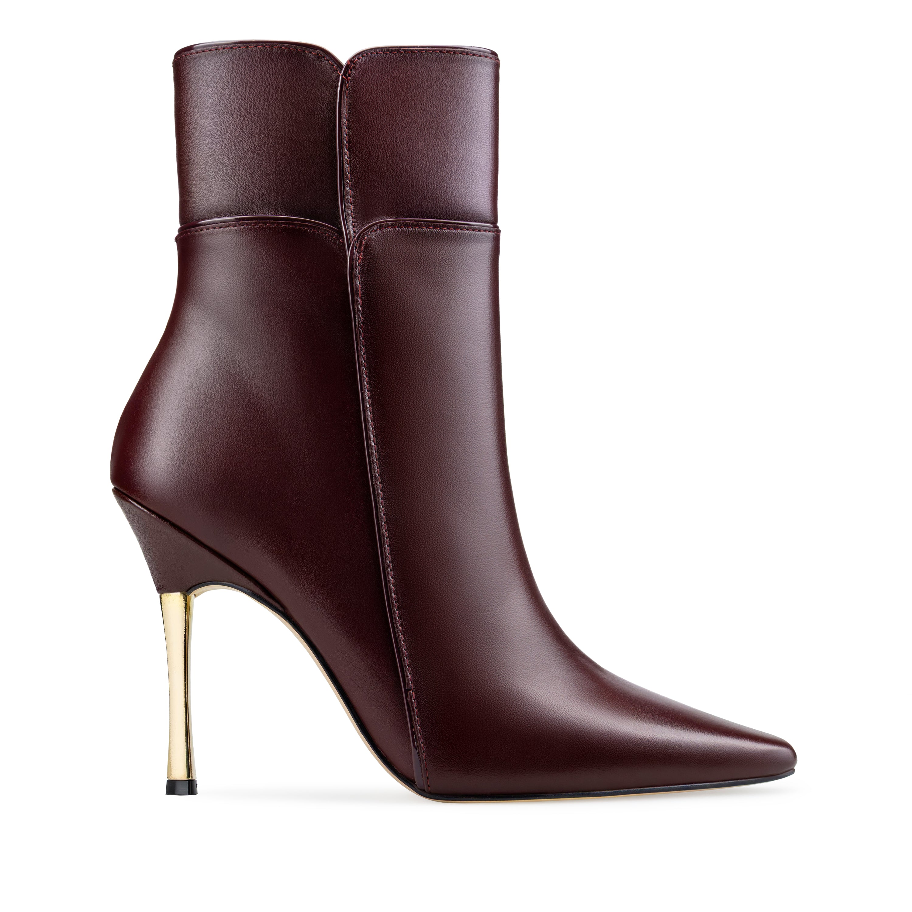 Raquel - Botines de Piel Vino