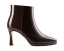 Selene - Botines de Piel Charol Chocolate
