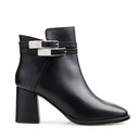 CARLOTA | BOTÍN DE PIEL NEGRO