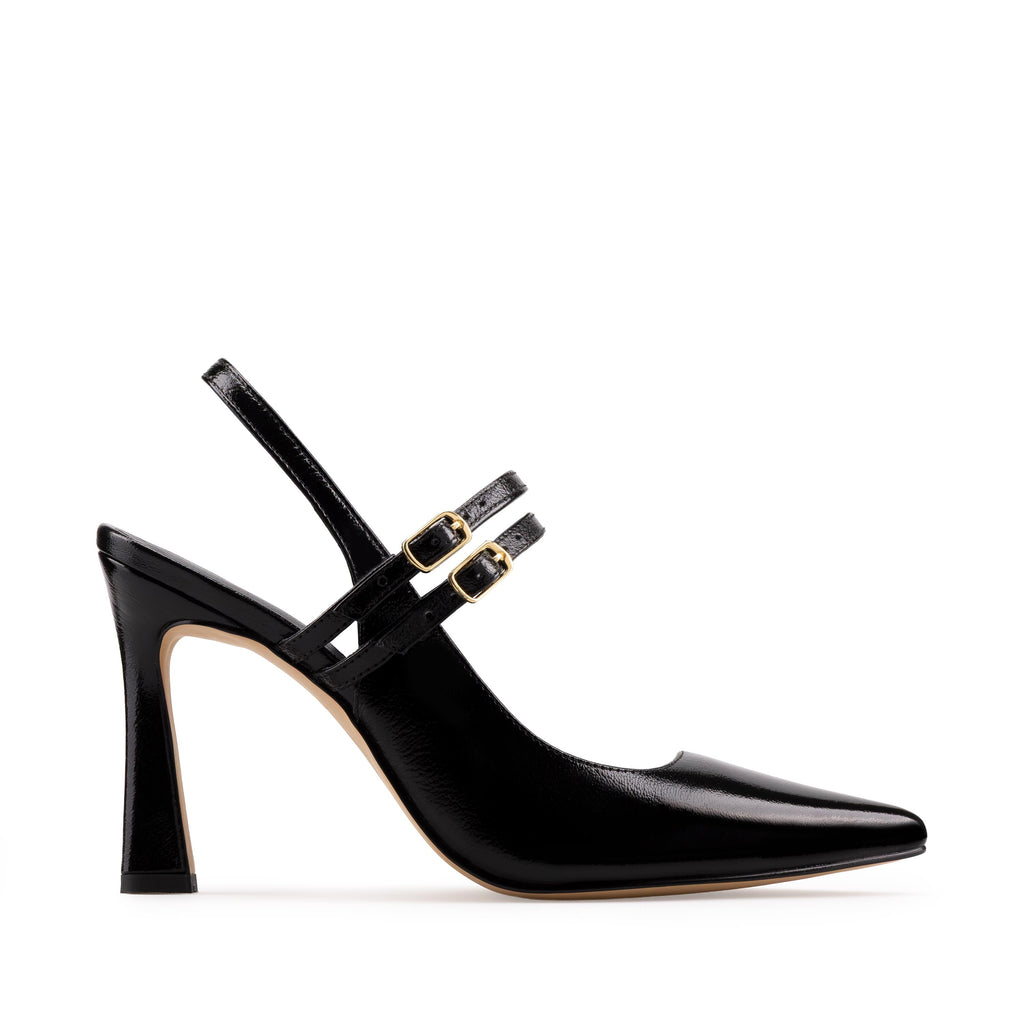 ANGELA | ZAPATILLAS NEGRAS DE PIEL