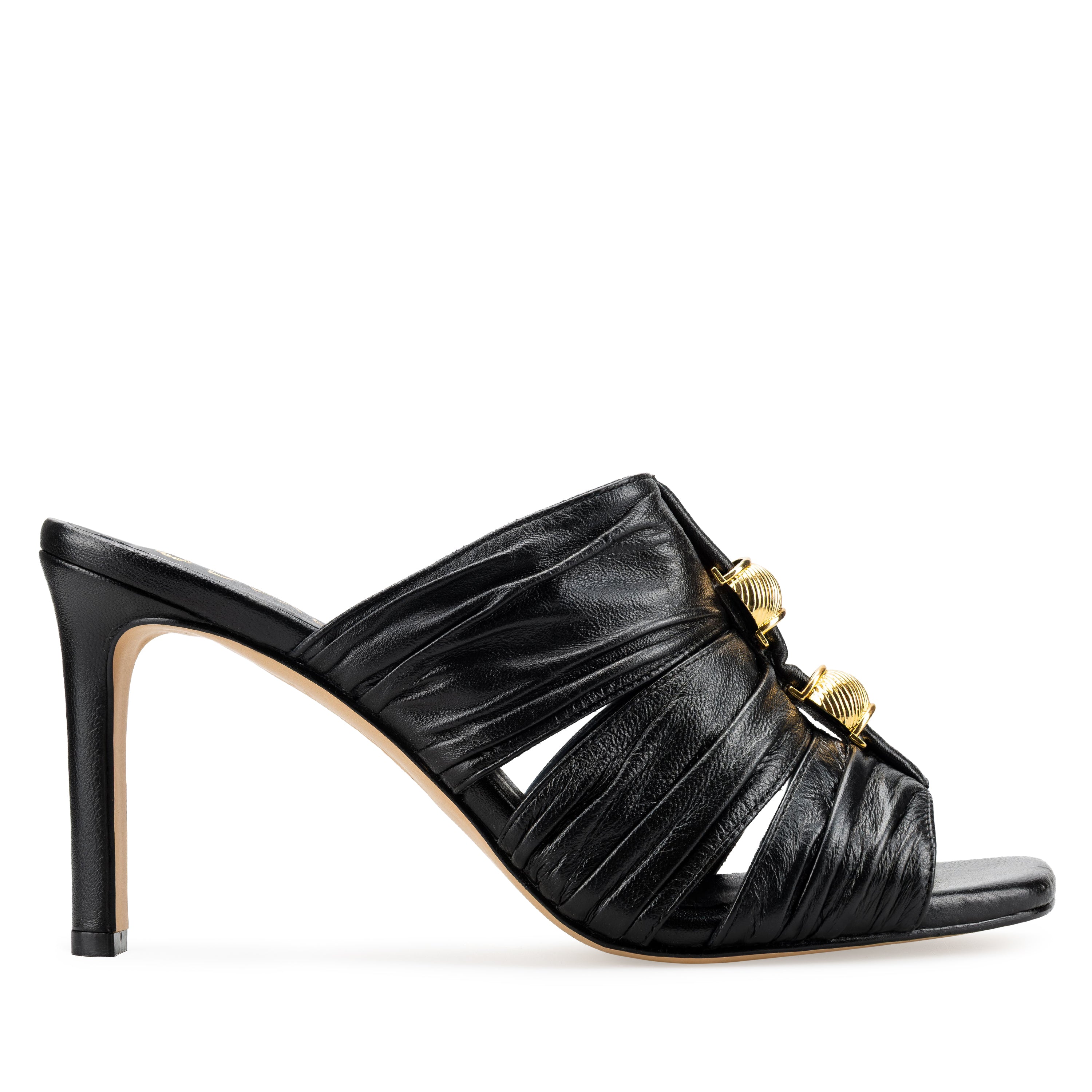 Megara - Tacones de Piel Negro