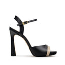 BELA | TACONES DE PIEL | BEIGE/NEGRO