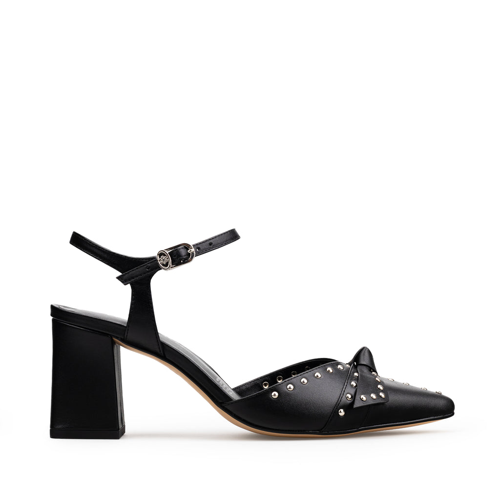 HANNAH | ZAPATILLA NEGRA DE PIEL