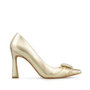 CLARA | ZAPATILLA DORADA DE PIEL