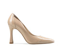 Luisa zapatilla de piel charol beige, vista 1