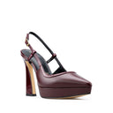 Brenda - Zapatillas de Piel Vino | Davenia