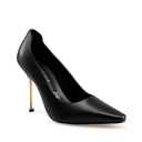 Amelia - Zapatillas de Piel Negra | Davenia