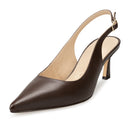 Zoe - Zapatillas de Piel Chocolate | Davenia