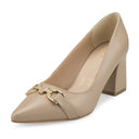 Estela - Zapatillas de Piel Beige | Davenia