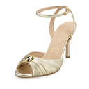 Bruna - Tacones de Piel Dorados | Davenia