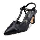 Magnolia - Zapatillas de Piel Negro| Davenia