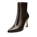 Gema - Botines de Piel Chocolate