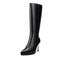 IZEL | BOTA LARGA DE PIEL NEGRO