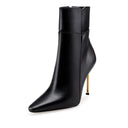 Raquel - Botines de Piel Negros