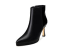 Selene - Botines de Piel Negros
