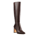 KARLA | BOTA LARGA DE PIEL CAFÉ CROCOX