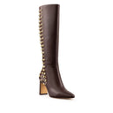 REGINA | BOTA LARGA DE PIEL CAFÉ