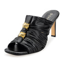 Megara - Tacones de Piel Negro