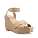 EDITH | PLATAFORMA BEIGE DE PIEL