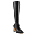 KARLA | BOTA LARGA DE PIEL NEGRA