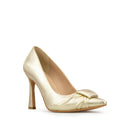 CLARA | ZAPATILLA DORADA DE PIEL