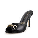 COLETTE | TACONES NEGROS DE PIEL