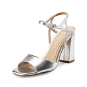 ROMA | TACONES PLATA DE PIEL