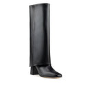 Ada - Botas Largas de Piel Negro | Davenia
