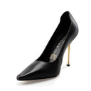 Amelia - Zapatillas de Piel Negra | Davenia