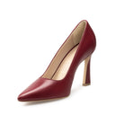 Antonella - Zapatillas de Piel Roja | Davenia