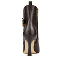 Alondra - Botines de Piel Café