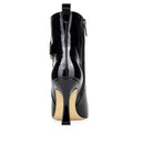 Alondra - Botines de Piel Charol Negro