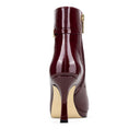 Gaia - Botines de Piel Charol Vino