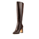 KARLA | BOTA LARGA DE PIEL CAFÉ CROCOX