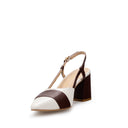 NATALIA | ZAPATILLAS BLANCAS/CAFÉ DE PIEL