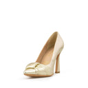 CLARA | ZAPATILLA DORADA DE PIEL