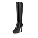 IZEL | BOTA LARGA DE PIEL NEGRO
