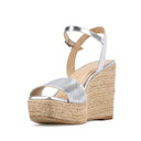EMMA | ALPARGATA DE PIEL PLATA